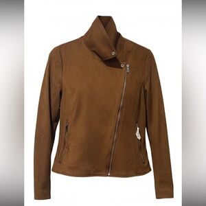 Brown Faux Suede Jacket